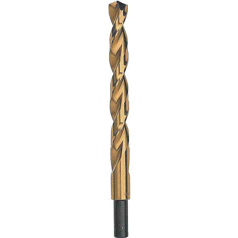 DEWALT DW1332 Jobber Drill Bit, 1/2 in Dia, 6 in OAL, Parabolic Flute, 3/8 in Dia Shank, Reduced Shank