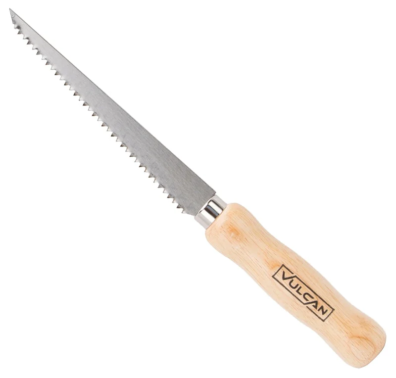 Vulcan 311003L Drywall Utility Saw with Handle, 6-3/8 in L Blade, 1-1/8 in W Blade, Steel Blade, 6 TPI, Wood Handle
