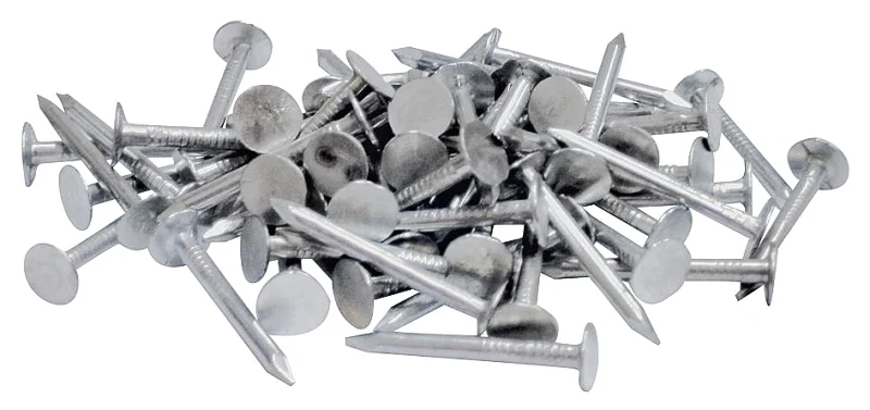 ProFIT 0069038 Hand Drive Roofing Nail, 3/4 in L, Flat Head, Steel, 11 ga