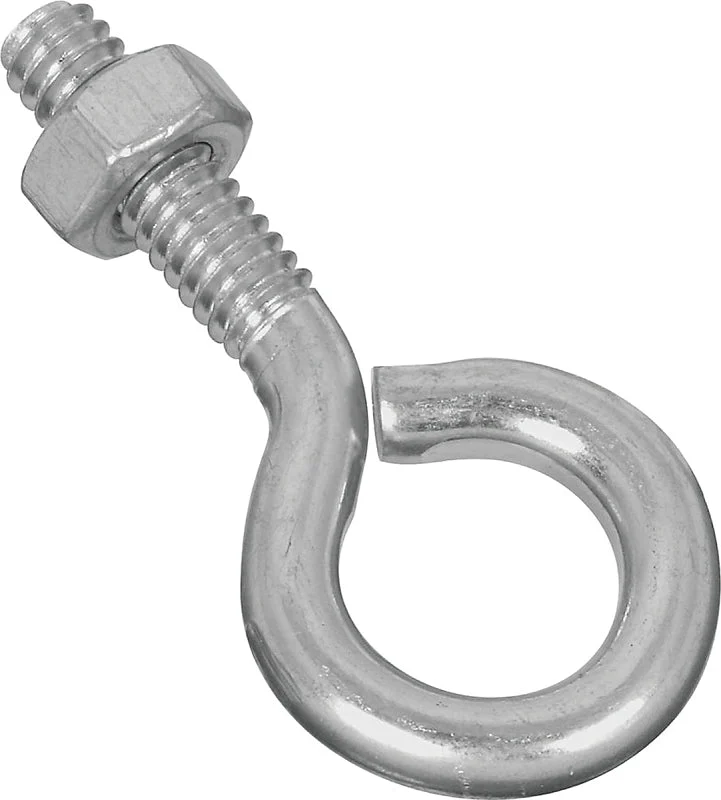 National Hardware N221-085 Eye Bolt, 1/4-20 Thread, Coarse Thread, 0.87 in L Thread, 0.56 in ID Dia Eye, 1.02 in L Shank, Pack of 20