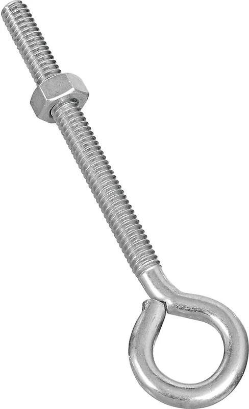 National Hardware N221-127 Eye Bolt, 1/4-20 Thread, Coarse Thread, 2-3/4 in L Thread, 0.56 in ID Dia Eye, Steel, Zinc, Pack of 20