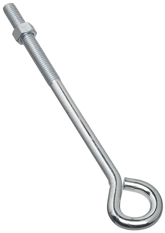 National Hardware N221-333 Eye Bolt, 1/2-13 Thread, Coarse Thread, 3-3/4 in L Thread, 1 in ID Dia Eye, 8.14 in L Shank, Pack of 10