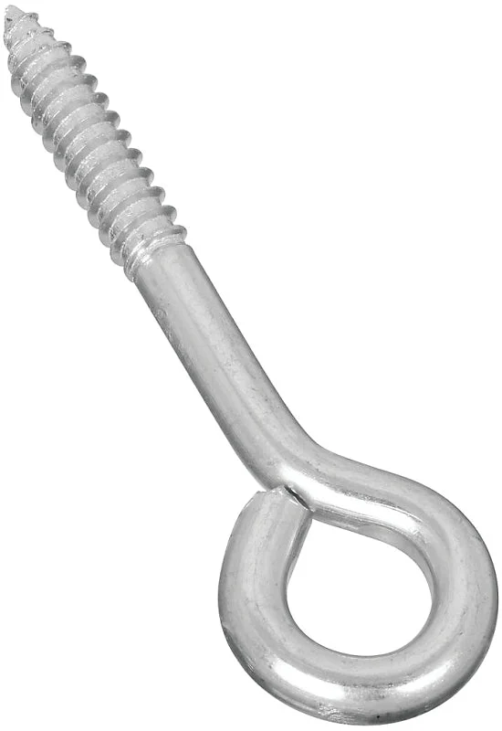 National Hardware N220-681 Lag Screw Eye, 5/16 in, 0.31 in Dia Wire, 1.62 in L Thread, 4 in OAL, 175 lb Working Load, Pack of 10