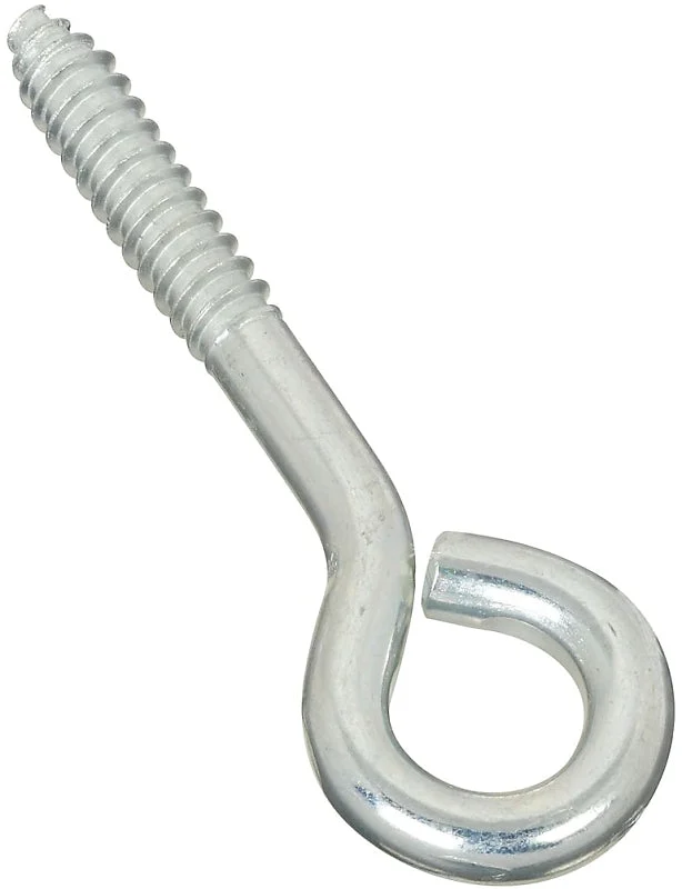 National Hardware N220-707 Lag Screw Eye, 3/8 in Thread, 2 in L Thread, 4-1/2 in OAL, 230 lb Working Load, Steel, Zinc, Pack of 10