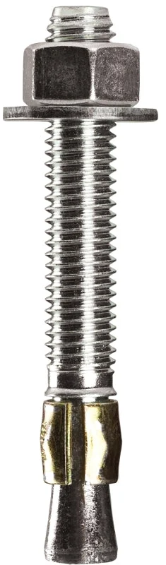 Cobra Anchors 491R Wedge Anchor, 1/4 in Dia, 2-1/4 in L, 449 lb, Steel, Plated