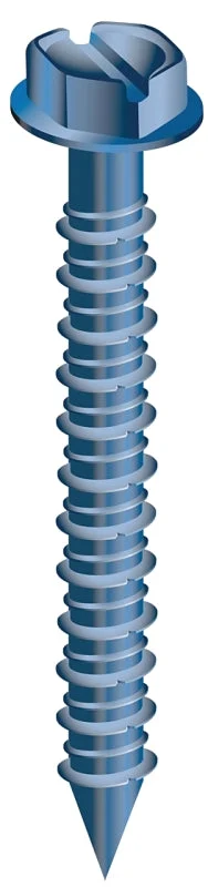 Cobra Anchors 681W Screw, 1/4 in Thread, 1-3/4 in L, Hex, Socket Drive, Steel, Fluorocarbon-Coated, 10 PK