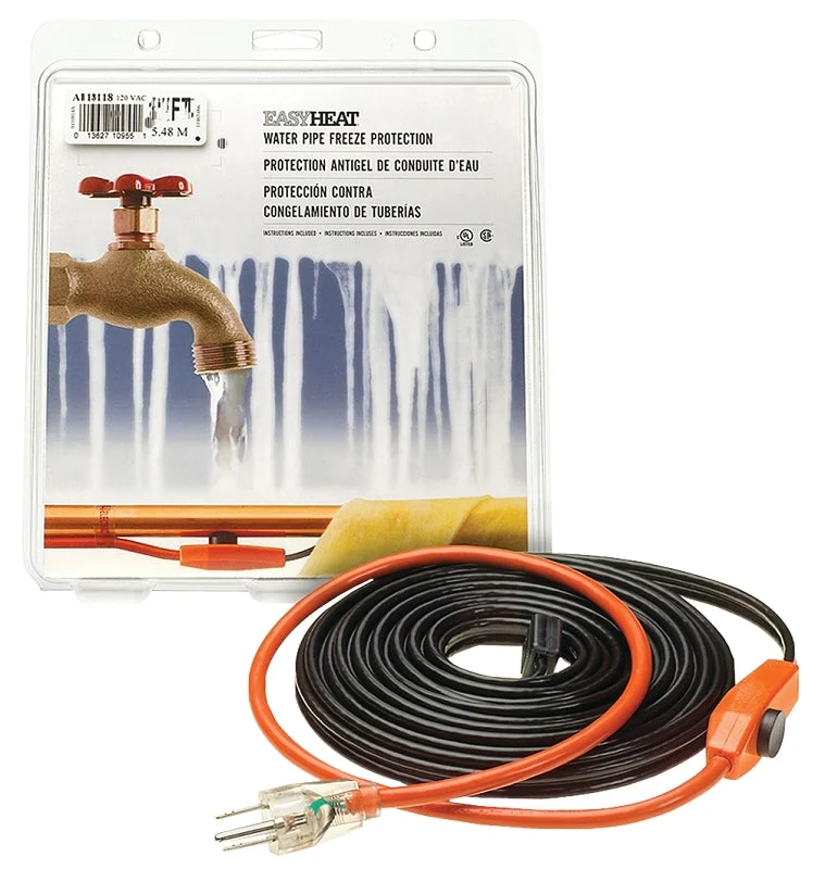 EasyHeat AHB-124 Pipe Heating Cable, 120 VAC, 24 ft L