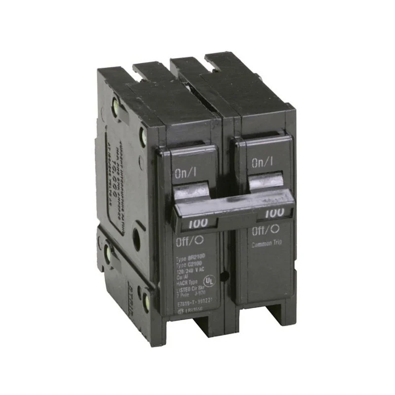 Cutler-Hammer BR2100 Circuit Breaker, Type BR, 100 A, 2-Pole, 120/240 V, Plug
