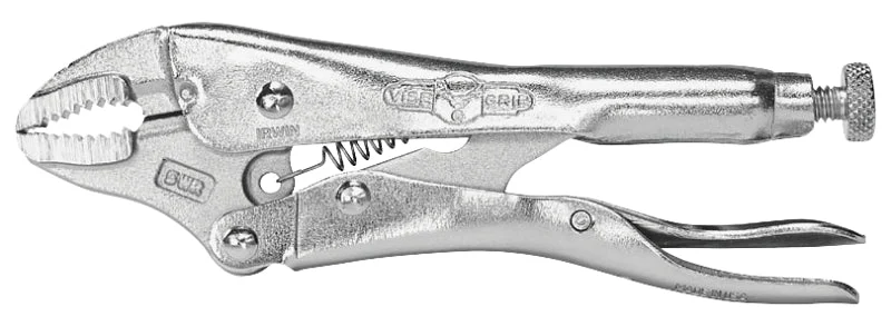 Irwin Original 0902L3 Locking Pliers, 5 in OAL, 1-1/8 in Jaw Opening, Plain Grip Handle, 3/8 in W Jaw, 7/8 in L Jaw