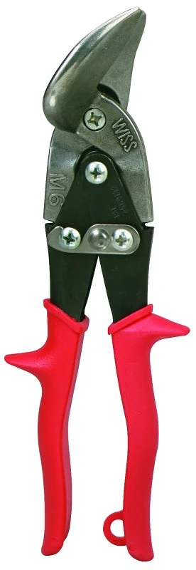 Crescent Wiss M6R Aviation Snip, 9-1/4 in OAL, 1-1/4 in L Cut, Straight Cut, Molybdenum Steel Blade, Non-Slip Handle