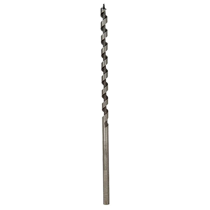 Irwin I-100 Series 49904 Power Drill Auger Bit, 1/4 in Dia, 7-1/2 in OAL, Solid Center Flute, 1-Flute, Hex Shank