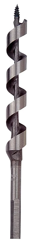 Irwin I-100 Series 49910 Power Drill Auger Bit, 5/8 in Dia, 7-1/2 in OAL, Solid Center Flute, 1-Flute, Hex Shank