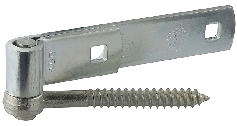 National Hardware N130-005 Hook/Strap Hinge, 0.19 in Thick Leaf, 6 in L x 1-1/4 in W, Steel, Zinc, Screw Mounting