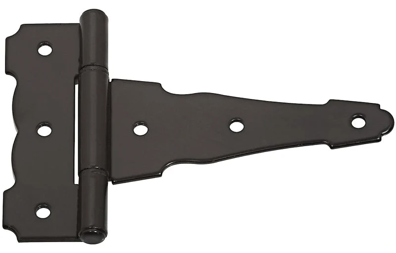 National Hardware N881-904 T-Hinge, Steel, Black, Fixed Pin