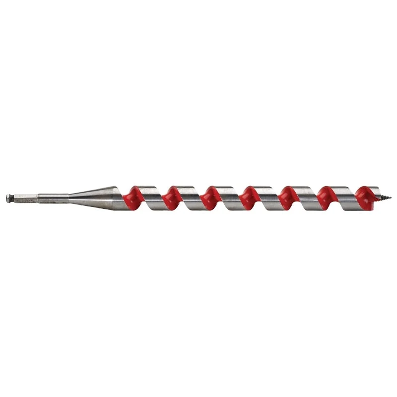 Milwaukee 48-13-6250 Ship Auger Bit, 1-1/4 in Dia, 18 in OAL, Spiral Flute, 7/16 in Dia Shank, Hex Shank