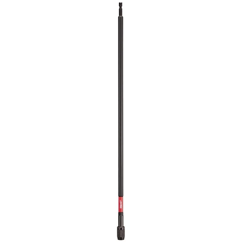 Milwaukee SHOCKWAVE 48-32-4534 Series Bit Holder, 18 in L, 1/4 in Drive, Hex Drive, 1/4 in Shank, Hex Shank, Steel, 1/PK