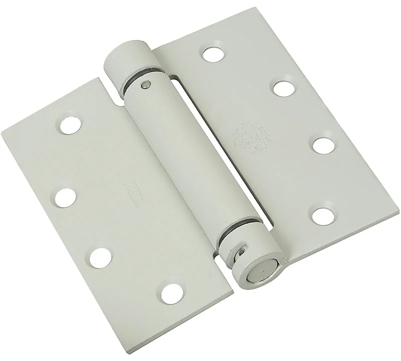 National Hardware N236-013 Spring Hinge, 4-1/2 in H Door Leaf, 4-1/2 in H Frame Leaf, Steel, Prime Coat, Screw Mounting