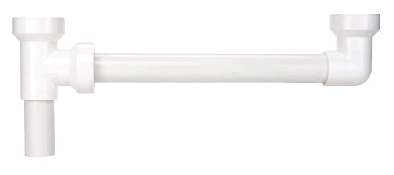 Insta-Plumb 125-16QLK Waste Tube, End Outlet, Plastic, White
