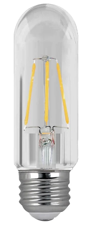 Feit Electric BPT1040/950CA Filament LED Bulb, Linear, T10 Lamp, 40 W Equivalent, E26 Medium Lamp Base, Dimmable, Clear