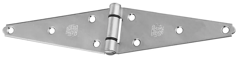 National Hardware N128-082 Heavy Strap Hinge, 2.43 in H Door Leaf, 6 in, 0.1 in Thick Leaf, 11.47 in W Frame Leaf, Steel