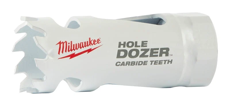 Milwaukee Hole Dozer 49-56-0704 Hole Saw, 7/8 in Dia, 1.62 in D Cutting, 1/2 in Arbor, 3 TPI, Carbide Cutting Edge