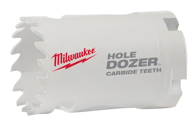 Milwaukee Hole Dozer 49-56-0712 Hole Saw, 1-3/8 in Dia, 1.62 in D Cutting, 1/2 in Arbor, 3 TPI, Carbide Cutting Edge