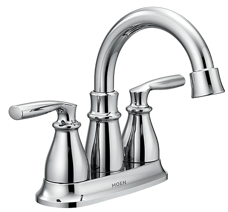 Moen Hilliard Series 84537 Bathroom Faucet, 1.2 gpm, 2-Handle, 3-Faucet Hole, Metal, Chrome Plated
