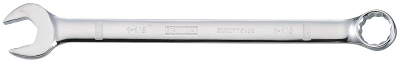 DEWALT DWMT75188OSP Combination Wrench, SAE, 1-1/8 in Head, 15-9/16 in L, 12-Point, Steel, Chrome-Plated