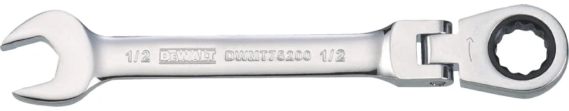 DEWALT DWMT75200OSP Combination Wrench, SAE, 1/2 in Head, 6-1/16 in L, 12-Point, Steel, Chrome-Plated