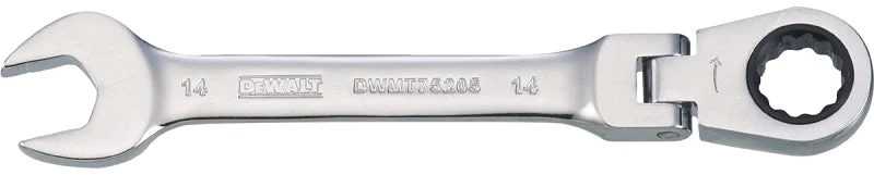 DEWALT DWMT75205OSP Combination Wrench, Metric, 14 mm Head, 6-9/32 in L, 12-Point, Steel, Chrome-Plated