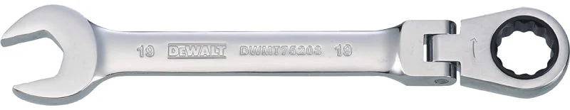 DEWALT DWMT75208OSP Combination Wrench, Metric, 19 mm Head, 8-15/32 in L, 12-Point, Steel, Chrome-Plated