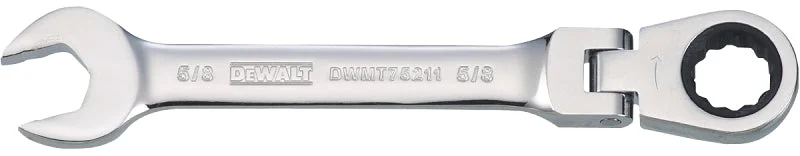 DEWALT DWMT75211OSP Combination Wrench, SAE, 5/8 in Head, 7-1/32 in L, 12-Point, Steel, Chrome-Plated