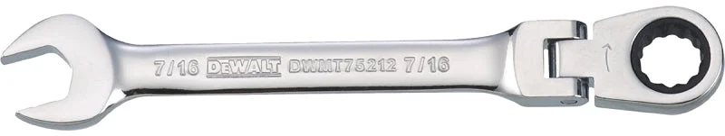 DEWALT DWMT75212OSP Combination Wrench, SAE, 7/16 in Head, 5-9/16 in L, 12-Point, Steel, Chrome-Plated
