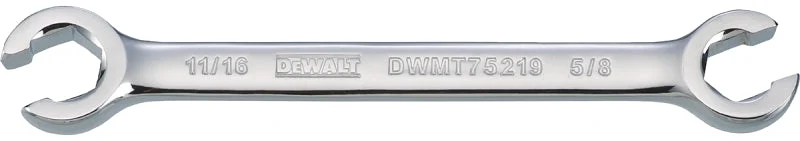 DEWALT DWMT75219OSP Open End Wrench, SAE, 5/8 x 11/16 in Head, 7-7/8 in L, Steel, Polished Chrome