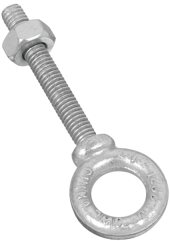 National Hardware N245-126 Eye Bolt, 3/8-16 Thread, Coarse Thread, 2-3/8 in L Thread, 3/4 in ID x 1-3/8 in OD Dia Eye