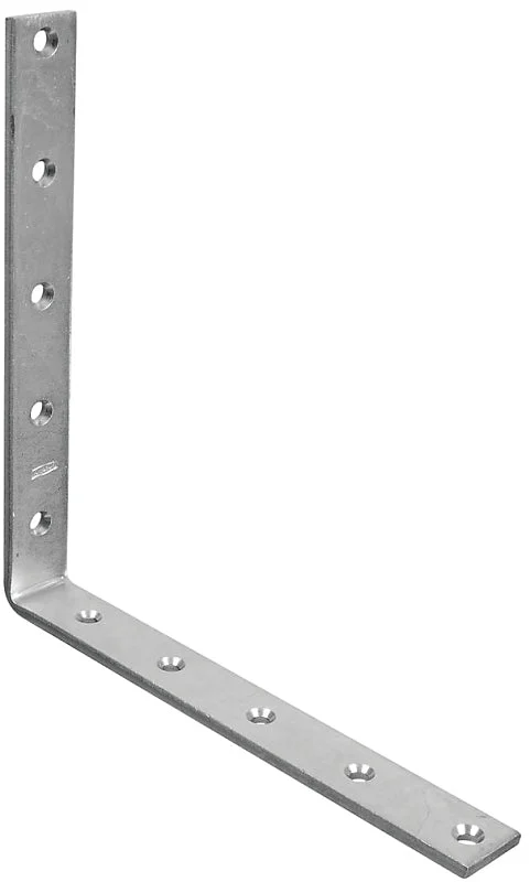 National Hardware 115BC Series N220-186 Corner Brace, 10 in L, 1-1/4 in W, 10 in H, Steel, Zinc, 1/4 in Thick Material