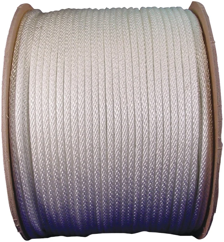 Wellington 10124 Rope, 1/4 in Dia, 200 ft L, 75 lb Working Load, Nylon, White