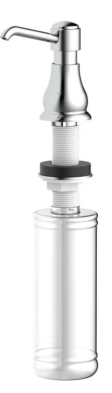 Boston Harbor TOBI22040001CP Soap Dispenser, 11 oz, PE, Chrome, Chrome, Press, Top Mounted