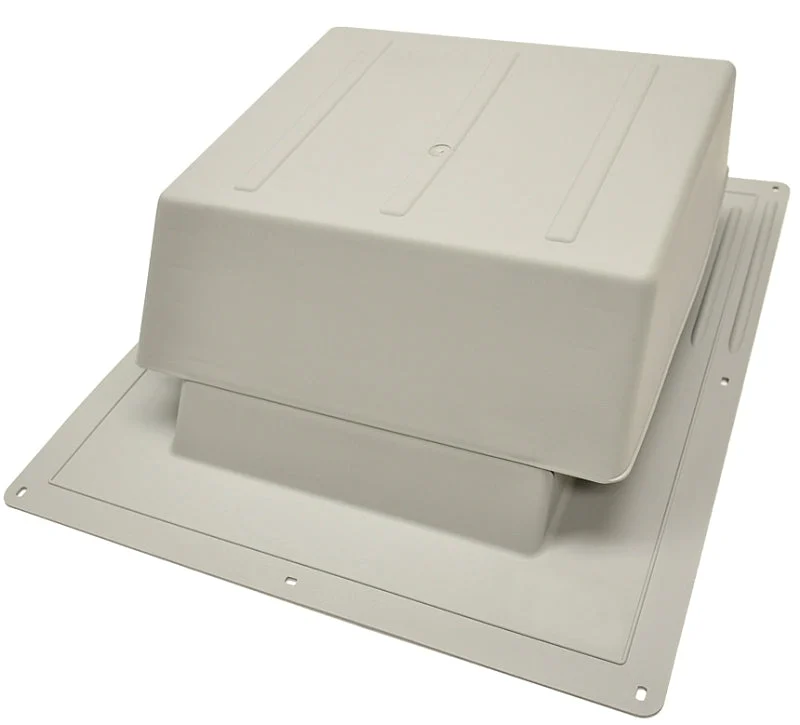 Master Flow IR65G Roof Louver, 5.88 in L, 18 in W, Resin, Gray, Pack of 6