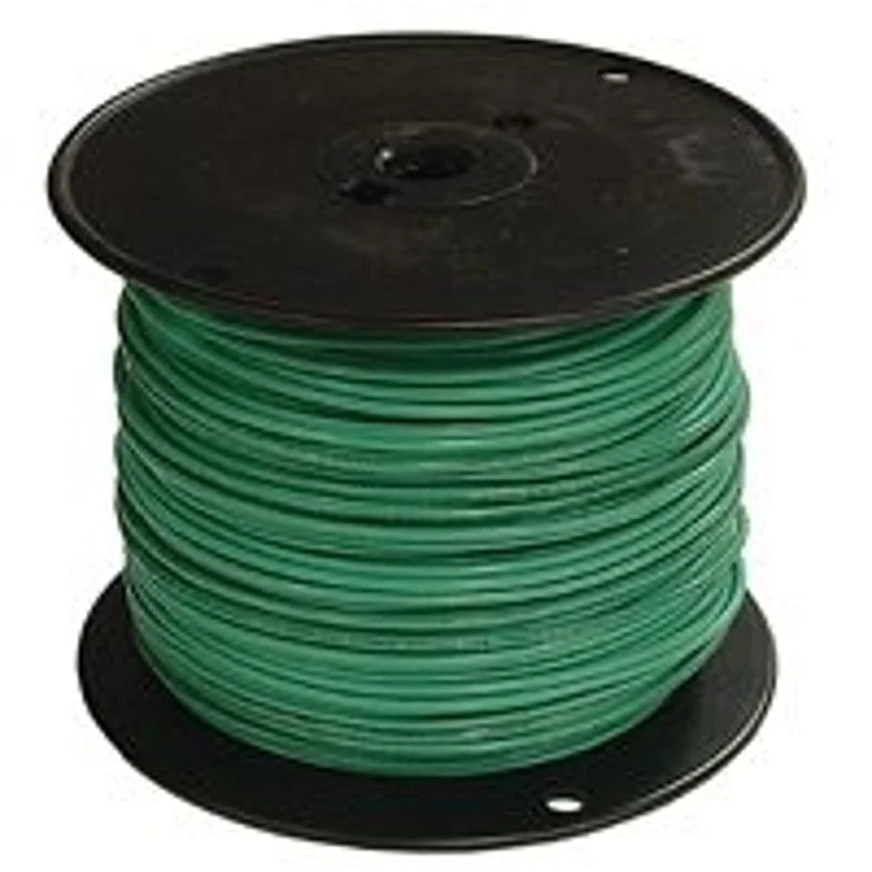 Romex 12GRN-STRX500 Series Building Wire, Green Sheath, 12 AWG Wire, 1-Conductor, 500 ft L, Copper Conductor, Stranded