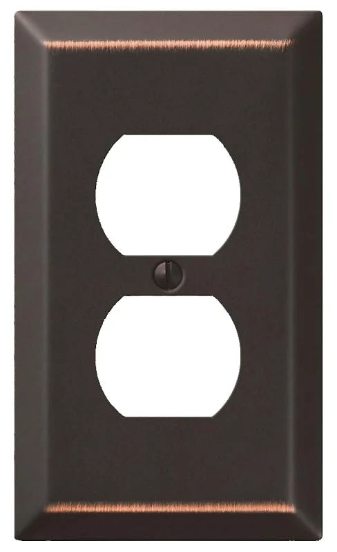 AmerTac 163DDB Duplex Outlet Wallplate, 1-Gang, Steel, Aged Bronze, Pack of 6