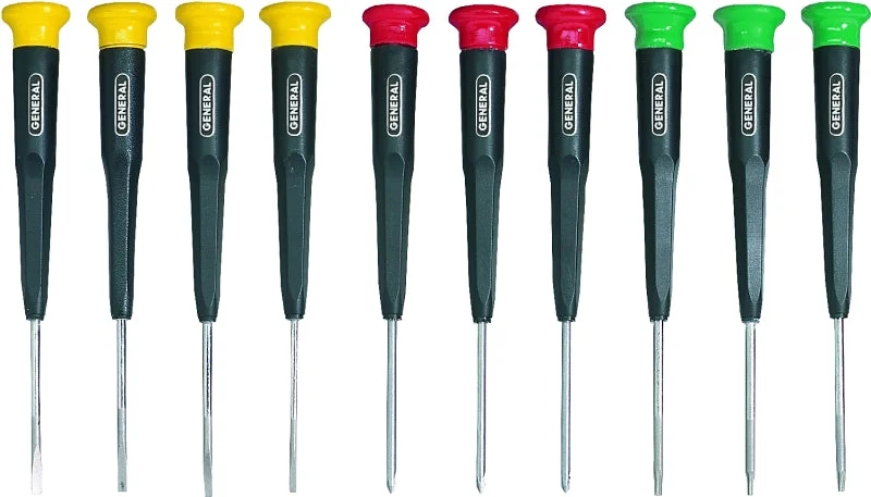 General 690 Screwdriver Set, 10-Piece, Steel