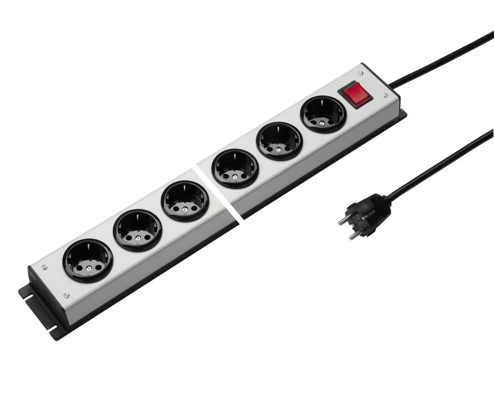 Martin Kaiser Power Strip 8 Outlets 35 Degree Switch Cable 1.5m (European Socket) - 1056ZL8L-SW15