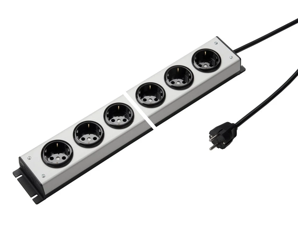 Martin Kaiser 6-Way Power Outlet Strip 35 degrees Earthing Cable 1.5m (European Socket) - 1057ZL6L-SW15