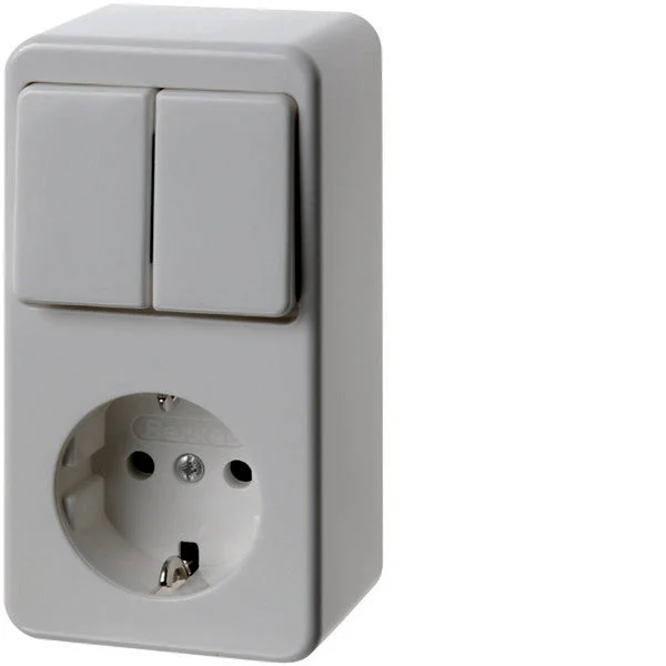 Hager Berker Surface-Mounted Combination Series Switch Socket Outlet - 61479449