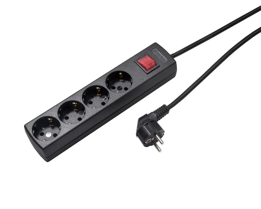 Martin Kaiser 4-Way Socket With Switch And 1.5m Cable (European Socket) - 1064ZL/15W/SW