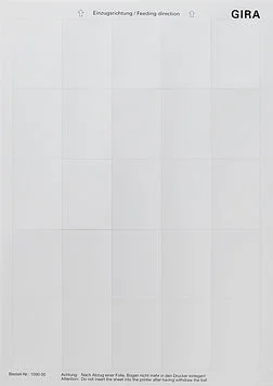 Gira Text Labels 38x54mm for Tastsensor2 KNX Accessories - 109000