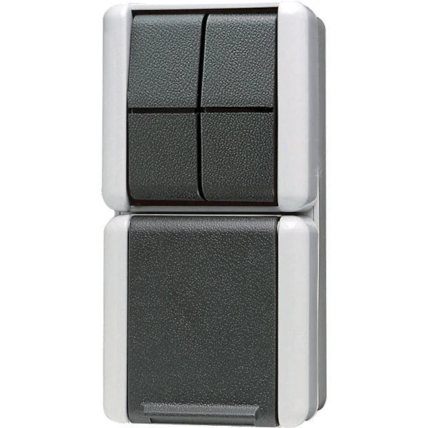 JUNG WG800 875W Combination Series Switch Socket IP44 - 875W