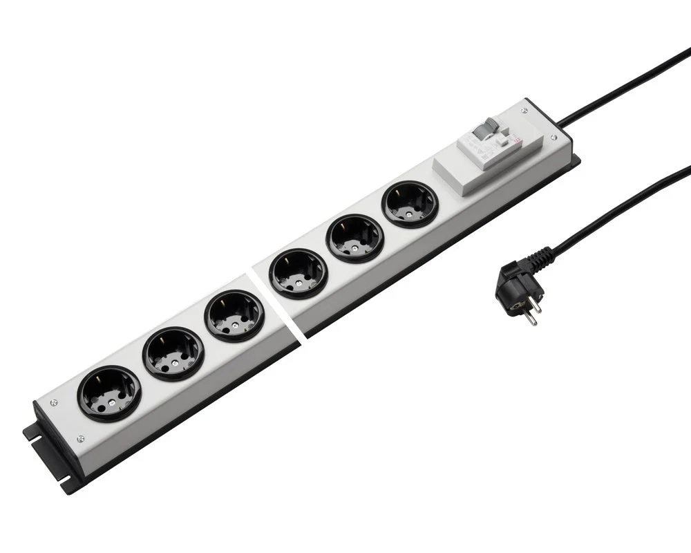 Martin Kaiser 6-Port Power Strip With 16A GFCI 3M Cable (European Socket) - 1037ZL6L-SW3