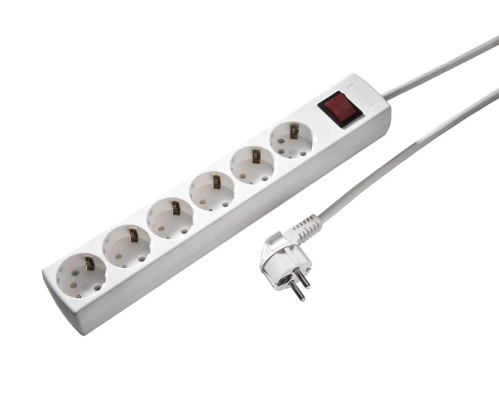 Martin Kaiser 6-Way Socket With Switch and 5m Cord (European Socket) - 1033ZL5-15W/KWS
